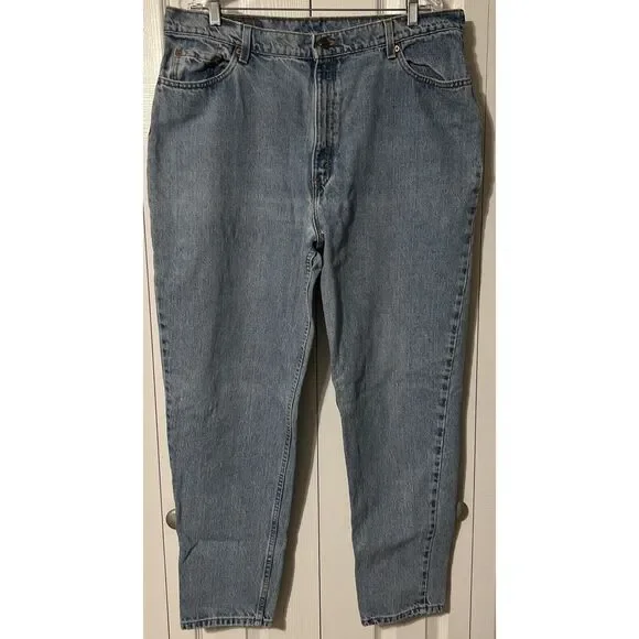 Levi's 550 Vintage Relaxed Fit Tapered Leg Light Wash High Rise Blue Jeans 40x31 - Picture 10 of 11
